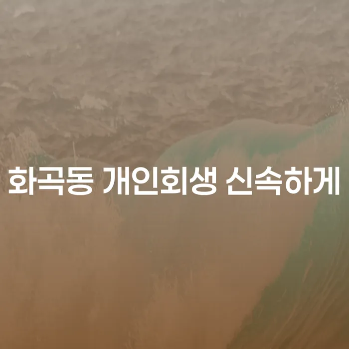 화곡동 개인회생 신속하게