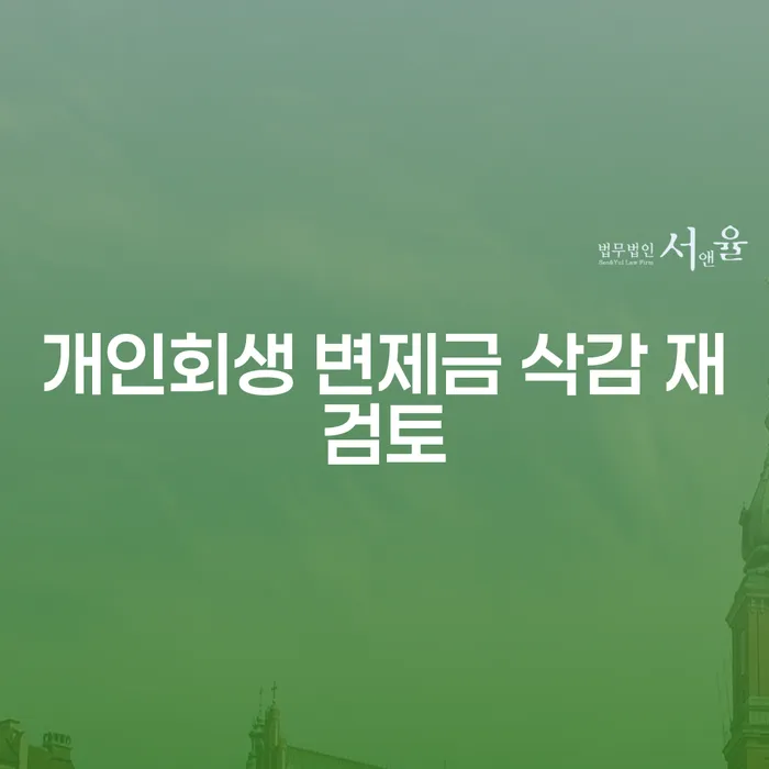 개인회생 변제금 삭감 재검토가 가능한가요?