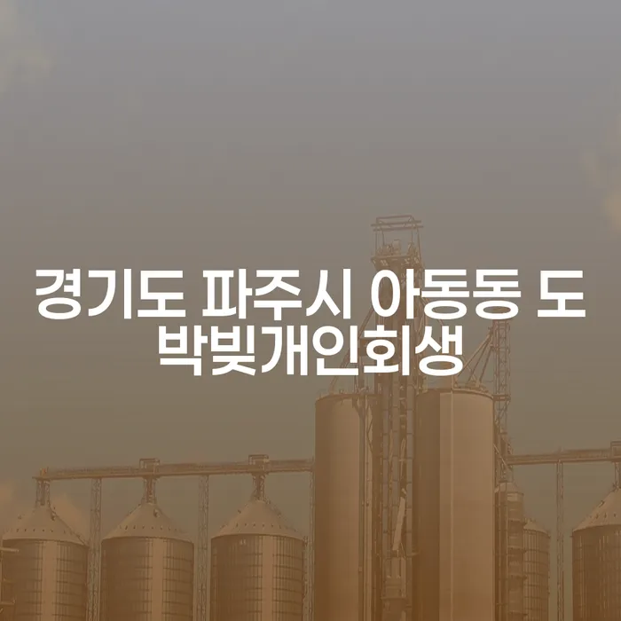 경기도 파주시 아동동 도박빚, 개인회생으로 해결할 수 있을까요?