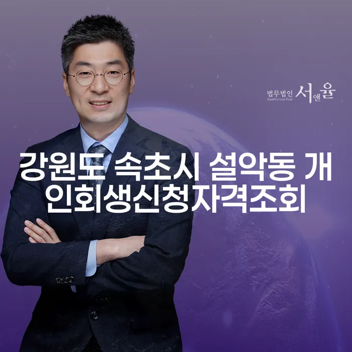 강원도 속초시 설악동에서 개인회생신청자격을 어떻게 조회할 수 있을까요?